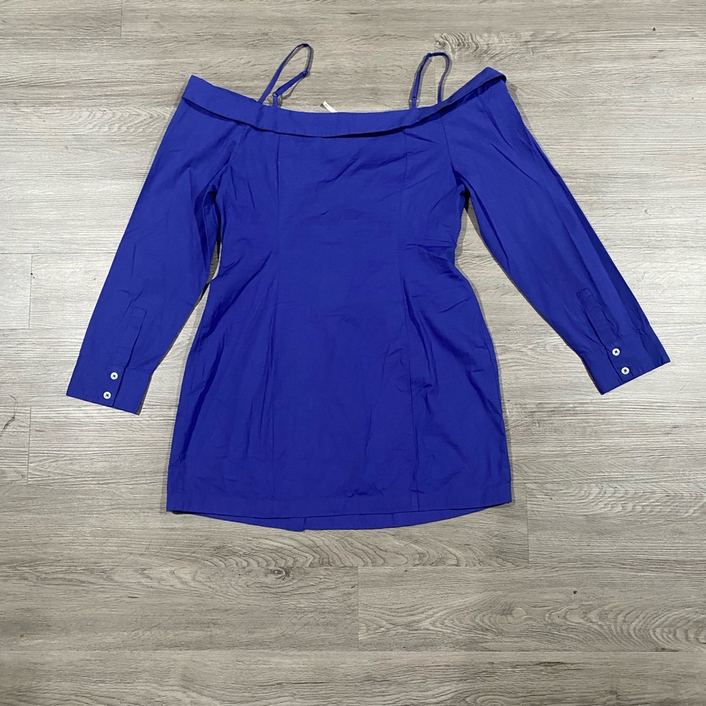 Free People After Hours Mini Shirt Dress Endless Summer Canyon Iris‎ Large - Picture 6 of 6